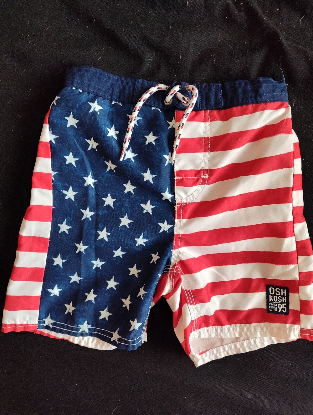 OshKosh B'gosh Red White and Blue Stars & Stripes Swim Shorts